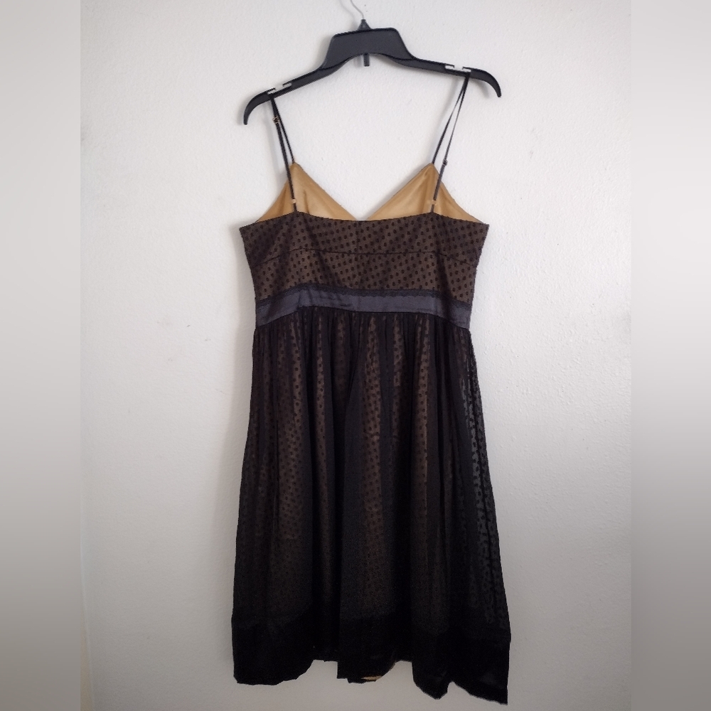 Laundry by Shelli Segal black silk polyester polka dot cocktail dress size 12 - Picture 10 of 10